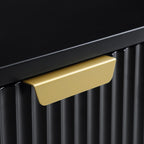 Richmond Ridged Dressing Table, Matte Black