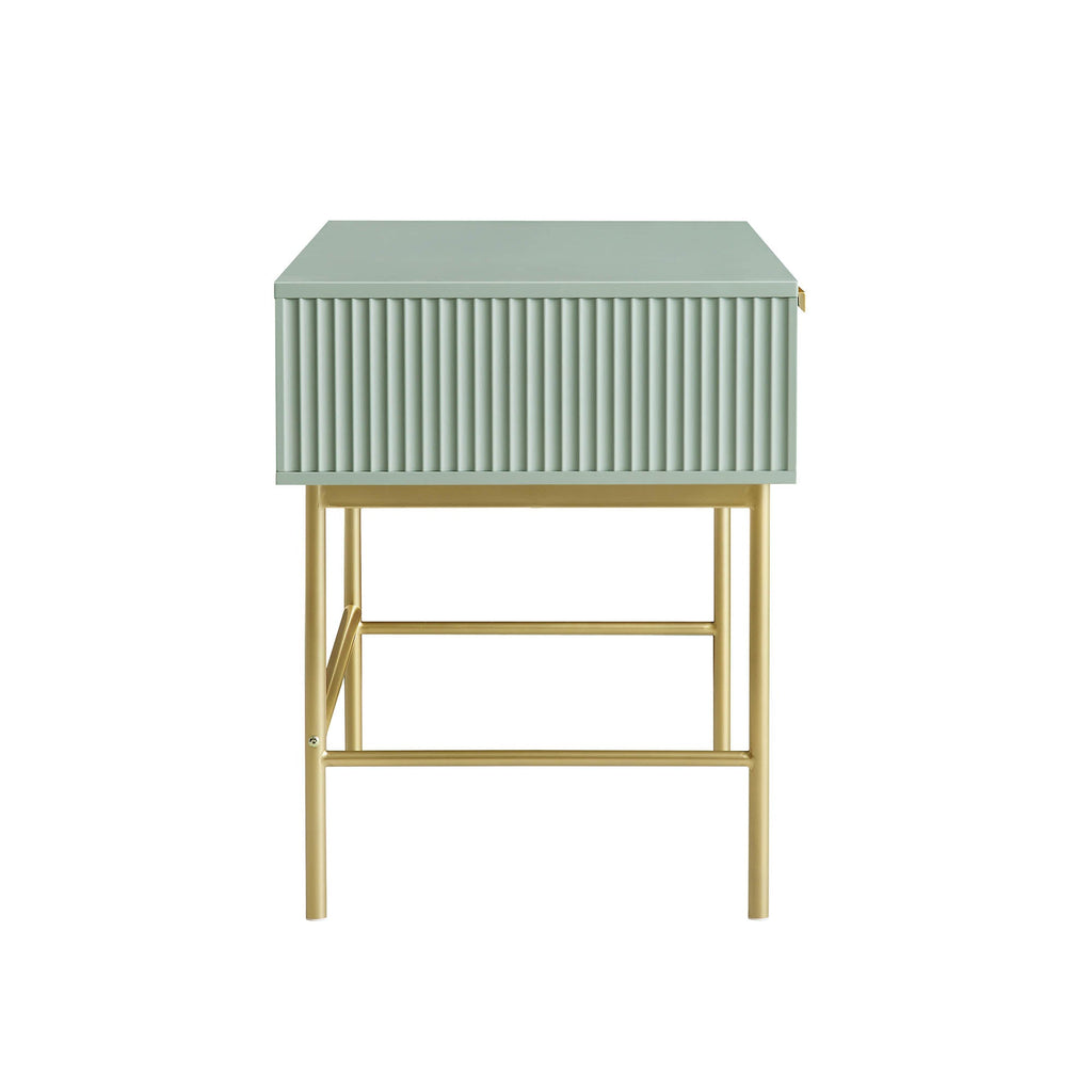 Richmond Ridged Dressing Table, Matte Sage Green