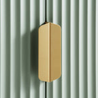 Richmond Ridged Tall Bookcase with Doors, Matte Sage Green