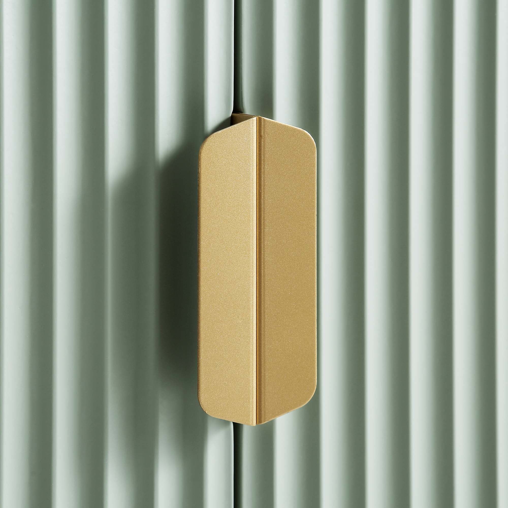 Richmond Ridged Tall Bookcase with Doors, Matte Sage Green