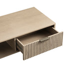 Richmond Ridged Coffee Table with Drawer, Light Ash