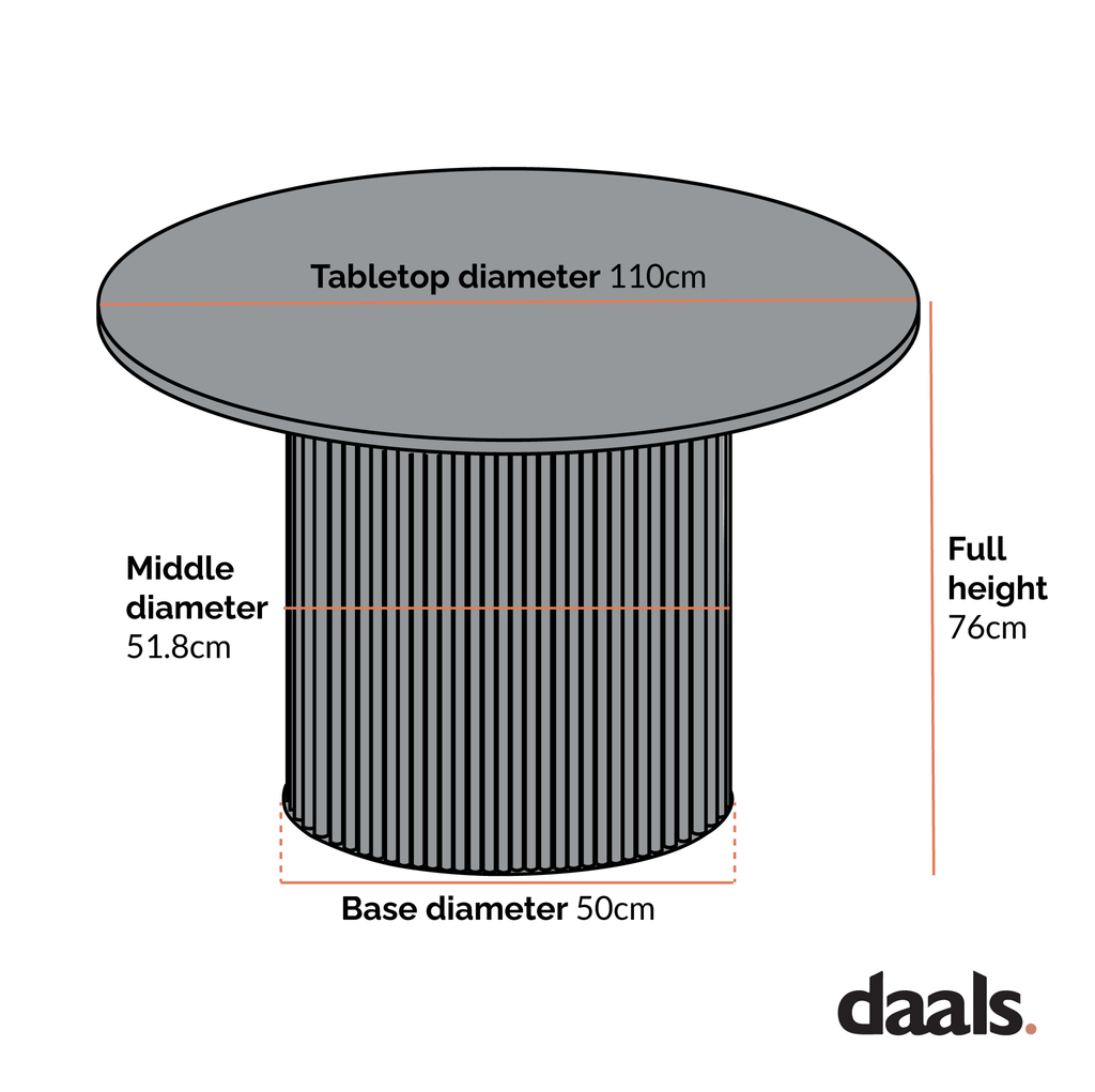 Maru Round Oak Pedestal Dining Table, Oak