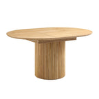 Maru Round 4-6 Seater Extending Oak Pedestal Dining Table, Oak