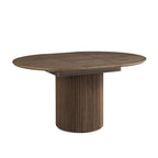 Maru Round 4-6 Seater Extending Oak Pedestal Dining Table, Silver Oak