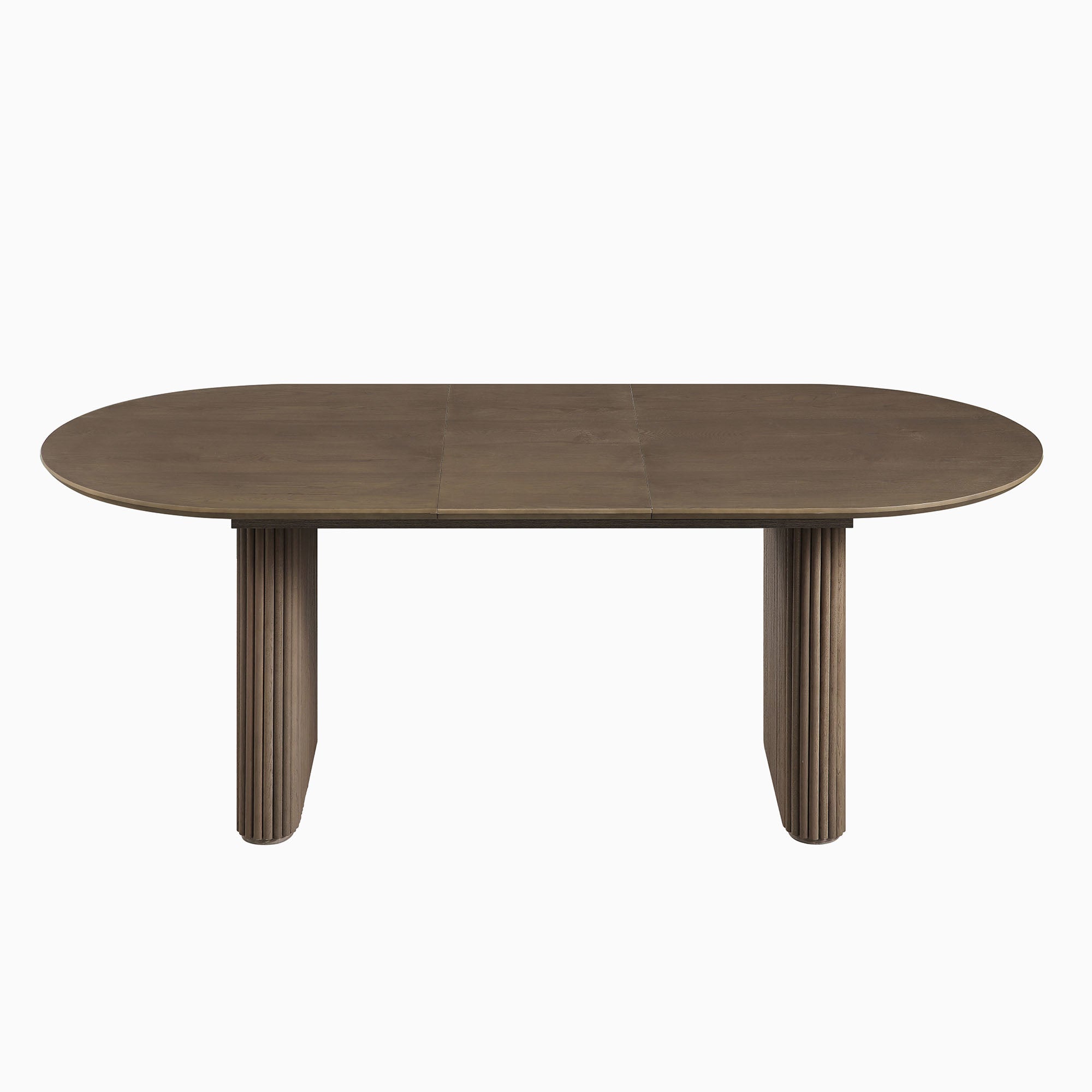 Maru Oval 6-8 Seater Extending Oak Pedestal Dining Table, Silver Oak