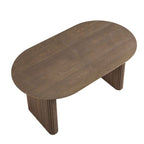 Maru Oval 6-8 Seater Extending Oak Pedestal Dining Table, Silver Oak