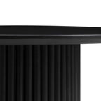 Maru Round Oak Pedestal Coffee Table, Black