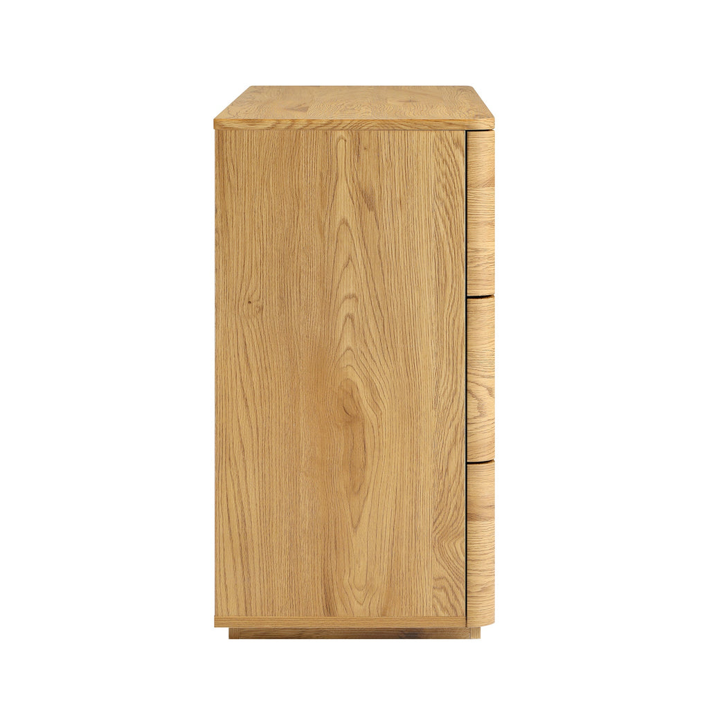 Agnes Curved Edge Chest of 6 Drawers, Natural