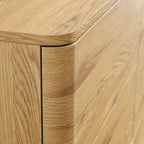 Agnes Curved Edge Chest of 6 Drawers, Natural