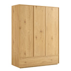 Agnes Curved Edge Triple Wardrobe, Natural