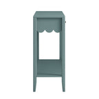 Henley Scalloped Edge Console Table, Blue Spruce