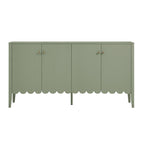 Henley Scalloped Edge 150cm Wide Sideboard, Sage Green