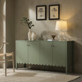 Henley Scalloped Edge 150cm Wide Sideboard, Sage Green
