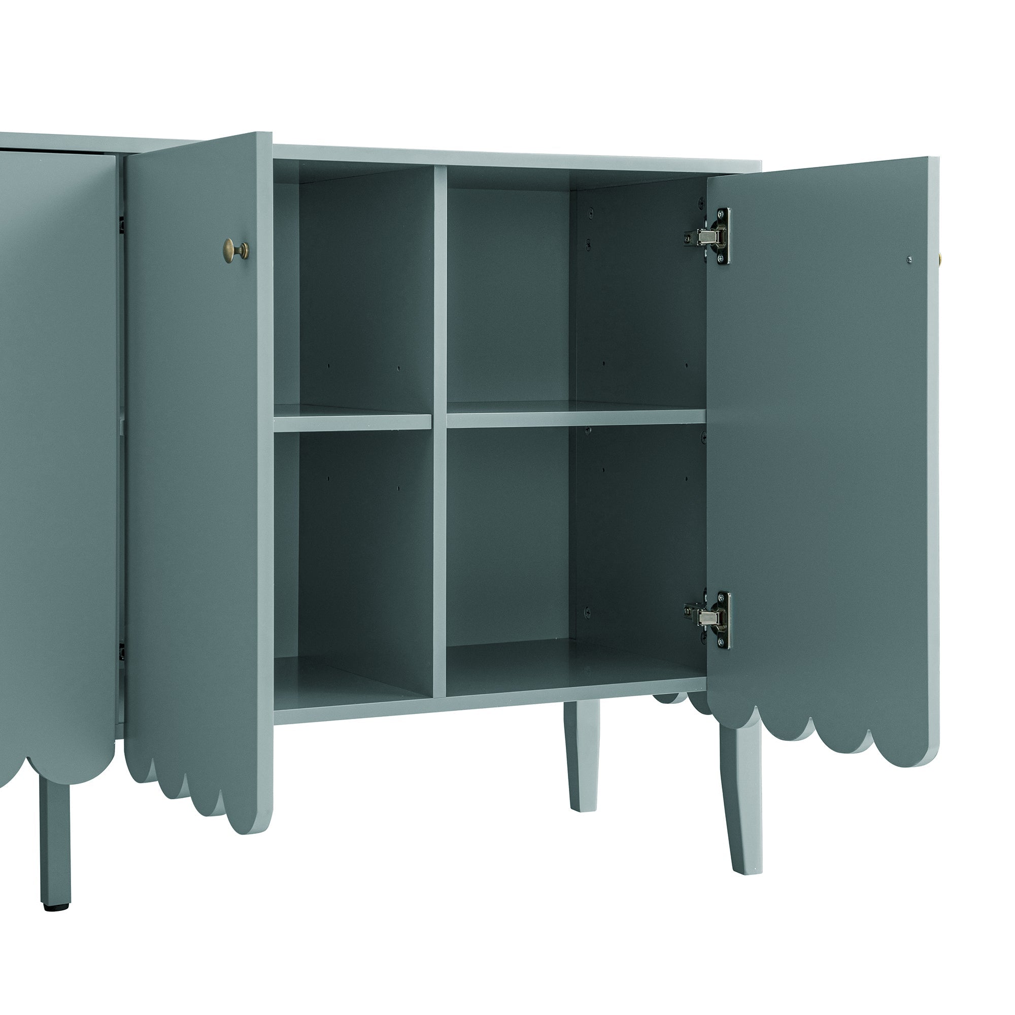 Henley Scalloped Edge 150cm Wide Sideboard, Blue Spruce