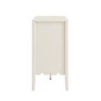 Henley Scalloped Edge 150cm Wide Sideboard with Open Shelf, Light Sand