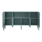 Henley Scalloped Edge 150cm Wide Sideboard with Open Shelf, Blue Spruce