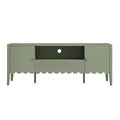 Henley Scalloped Edge 150cm Wide TV Unit, Sage Green