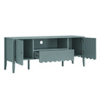 Henley Scalloped Edge 150cm Wide TV Unit, Blue Spruce