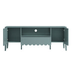Henley Scalloped Edge 150cm Wide TV Unit, Blue Spruce
