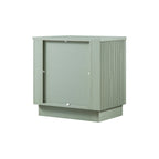 Maru 1-Drawer Bedside Table, Sage Green