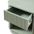 Maru 1-Drawer Bedside Table, Sage Green