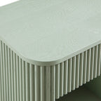 Maru 1-Drawer Bedside Table, Sage Green