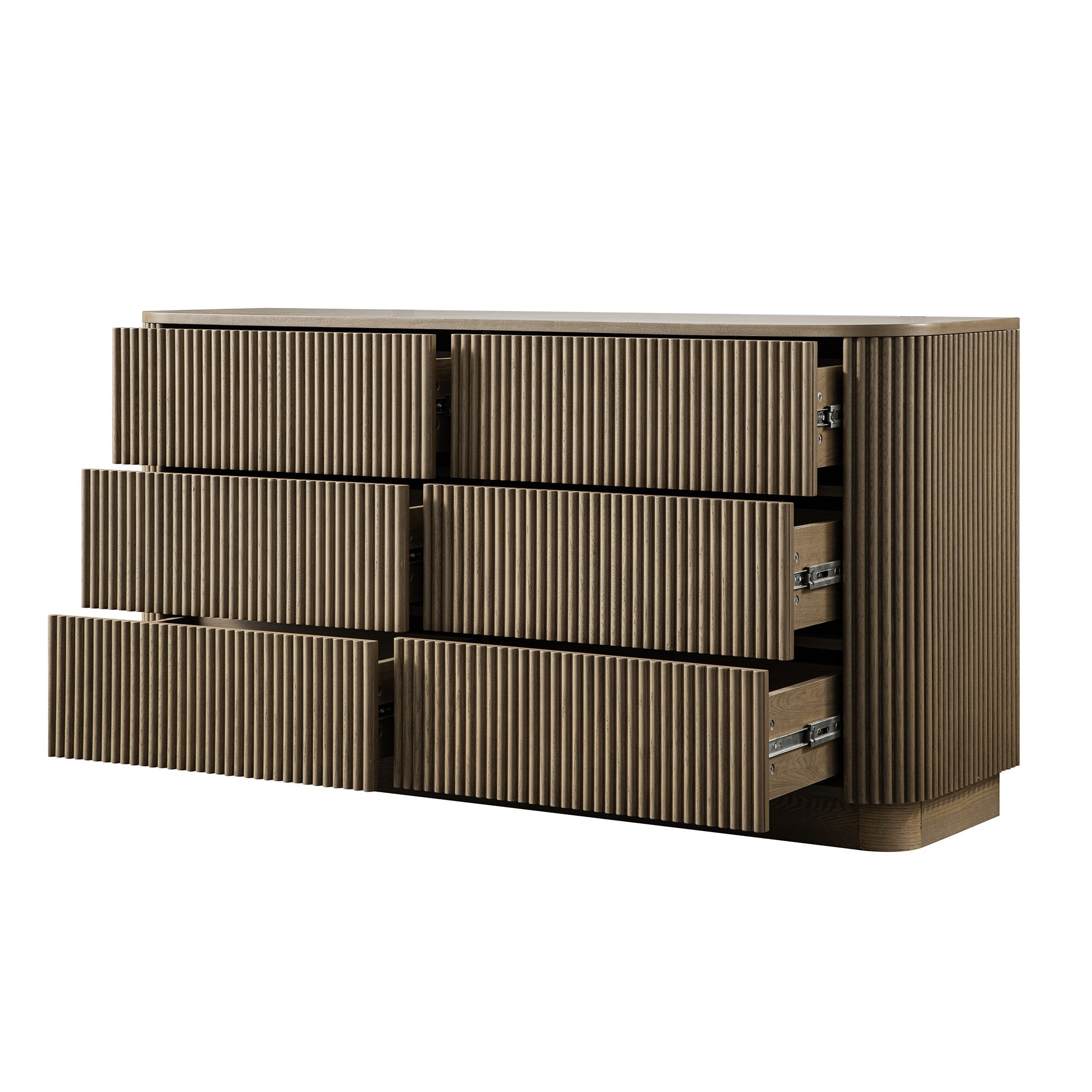 Maru Chest of 6 Drawers, Silver Oak