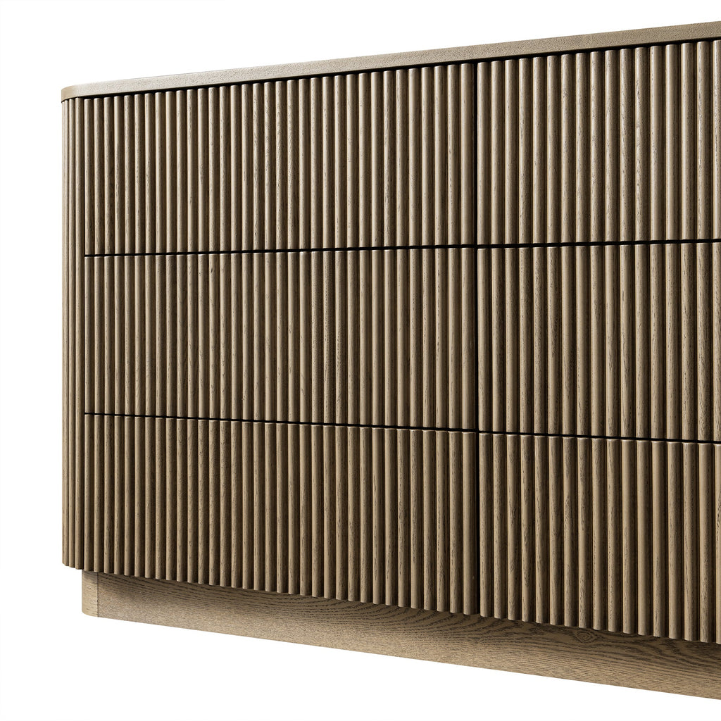 Maru Chest of 6 Drawers, Silver Oak