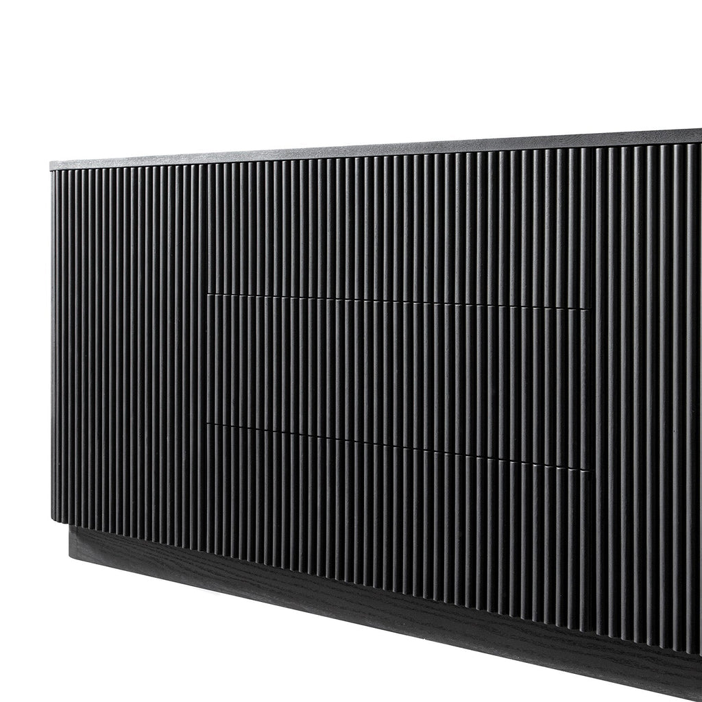 Maru Large 2-Door Sideboard with Drawers, Black