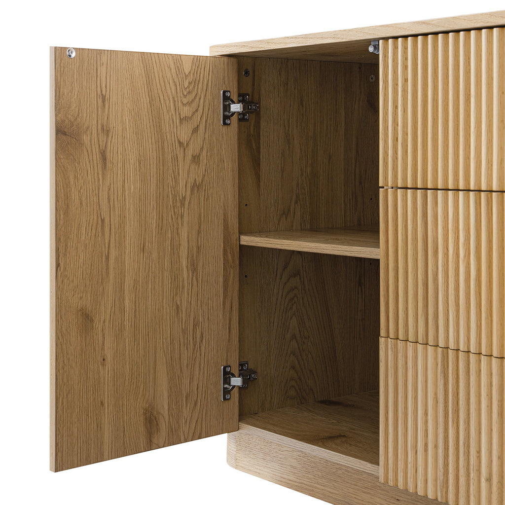 Maru Large 2-Door Sideboard with Drawers, Oak