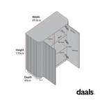 Maru Tall Cabinet, Silver Oak