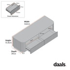 Maru 162cm TV Unit with Drawers, Silver Oak