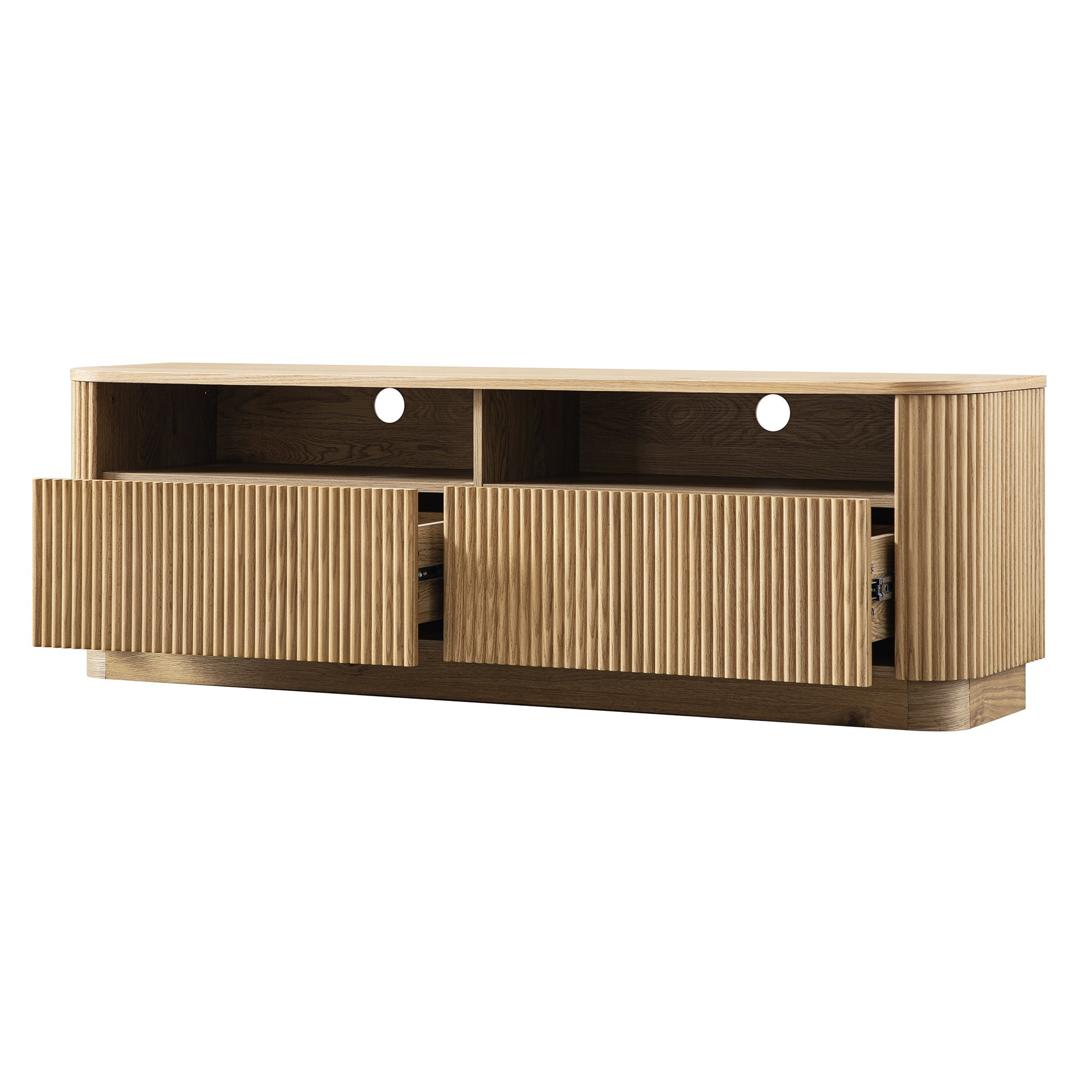 Maru 162cm TV Unit with Drawers, Oak