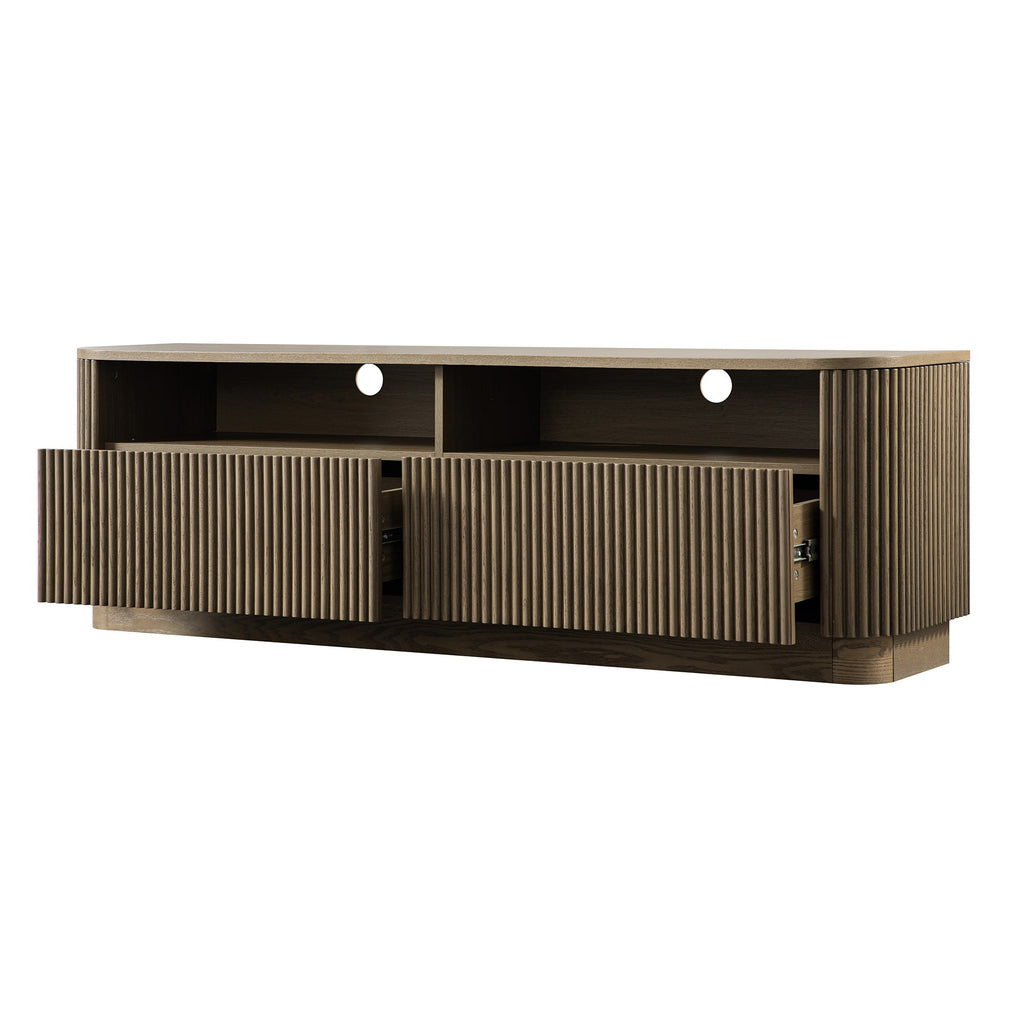Maru 162cm TV Unit with Drawers, Silver Oak