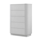 Maru Chest of 5 Drawers, Washed White