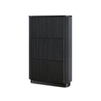 Maru 3-Door Shoe Storage Cabinet, Black