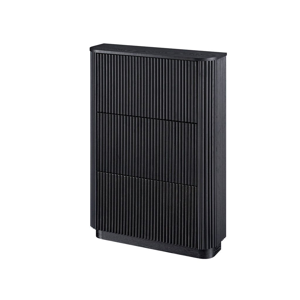 Maru 3-Door Shoe Storage Cabinet, Black