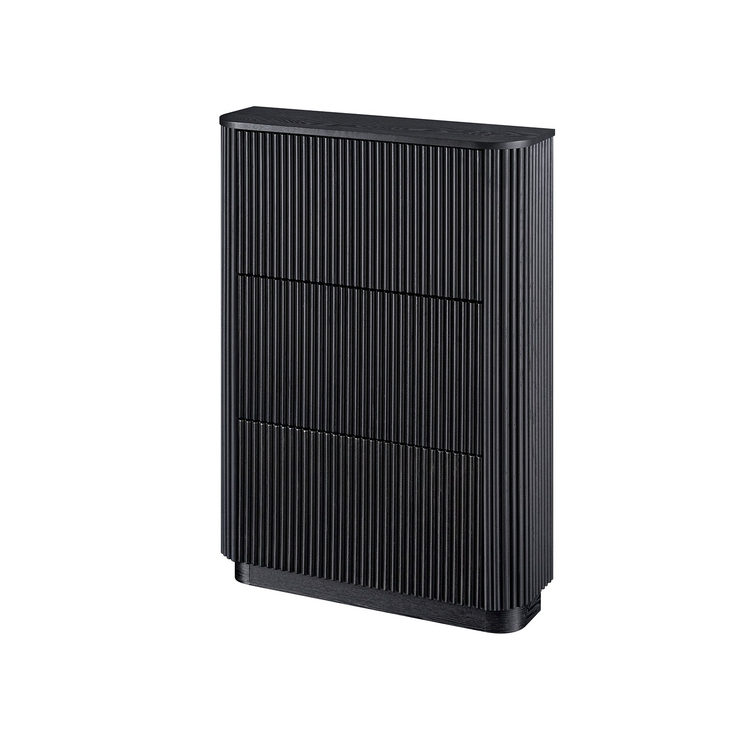 Maru 3-Door Shoe Storage Cabinet, Black