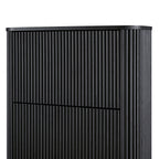 Maru 3-Door Shoe Storage Cabinet, Black