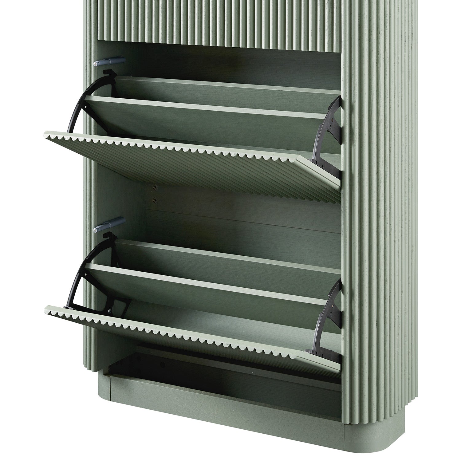 Maru 3-Door Shoe Storage Cabinet, Sage Green