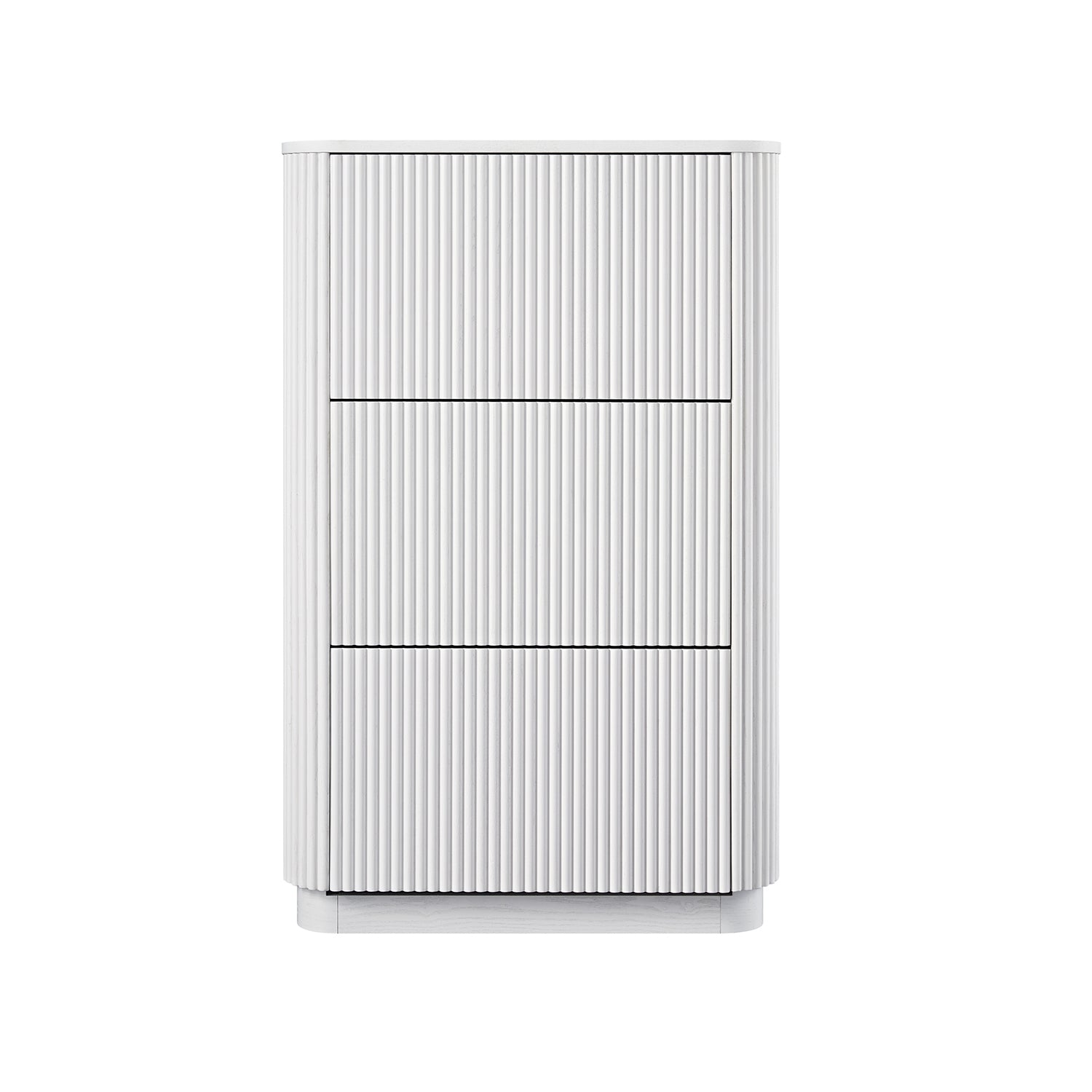 Maru 3-Door Shoe Storage Cabinet, Washed White