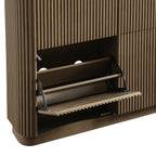 Maru 4-Door Shoe Storage Cabinet, Silver Oak