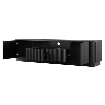 Maru 200cm Wide TV Unit with Drawers, Black
