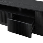 Maru 200cm Wide TV Unit with Drawers, Black