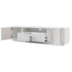 Maru 200cm Wide TV Unit with Drawers, Washed White