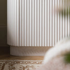 Maru 200cm Wide TV Unit with Drawers, Washed White