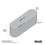 Maru Storage Ottoman Bench, Washed White