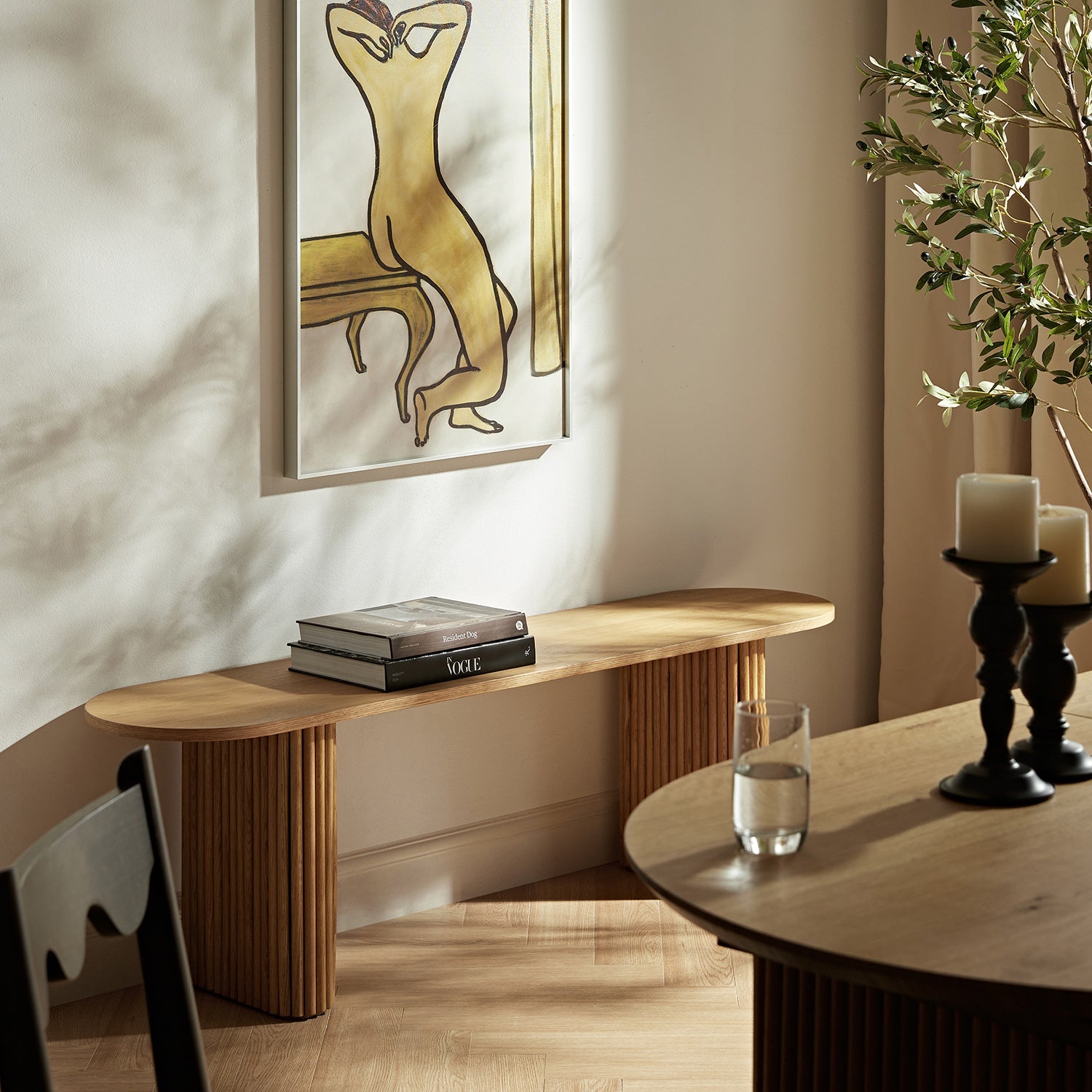 Maru 150cm Dining Bench, Oak