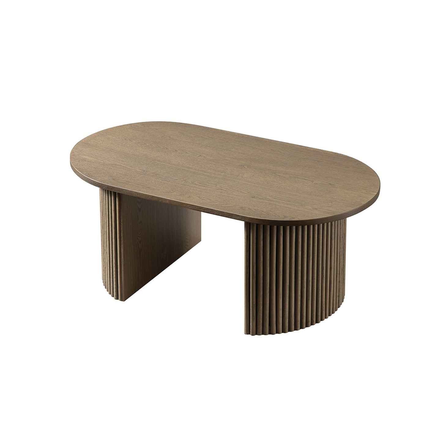 Maru Oval Coffee Table, Silver Oak