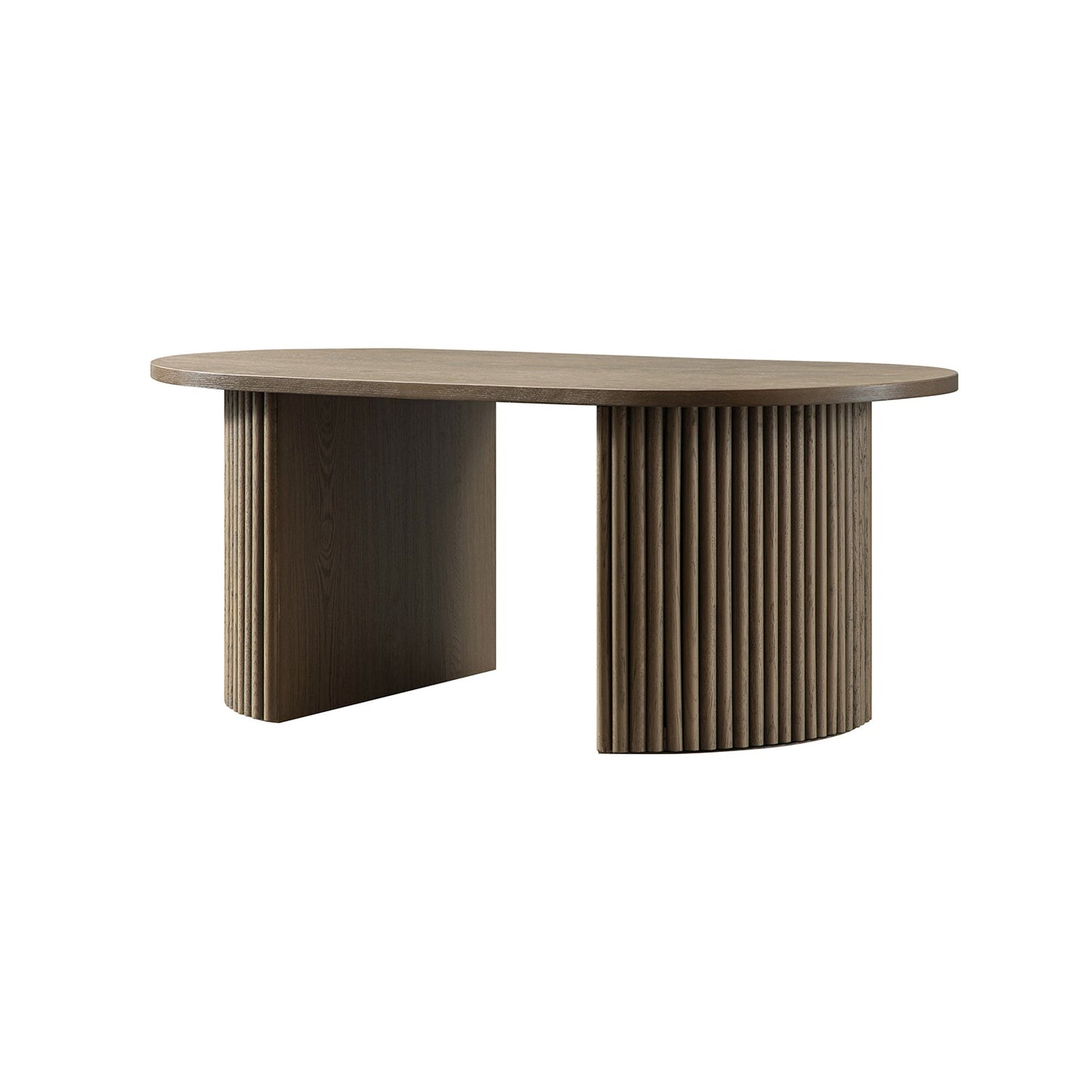 Maru Oval Coffee Table, Silver Oak